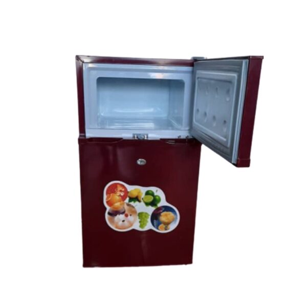 120Litres double door fridge Icecool - red - Image 3