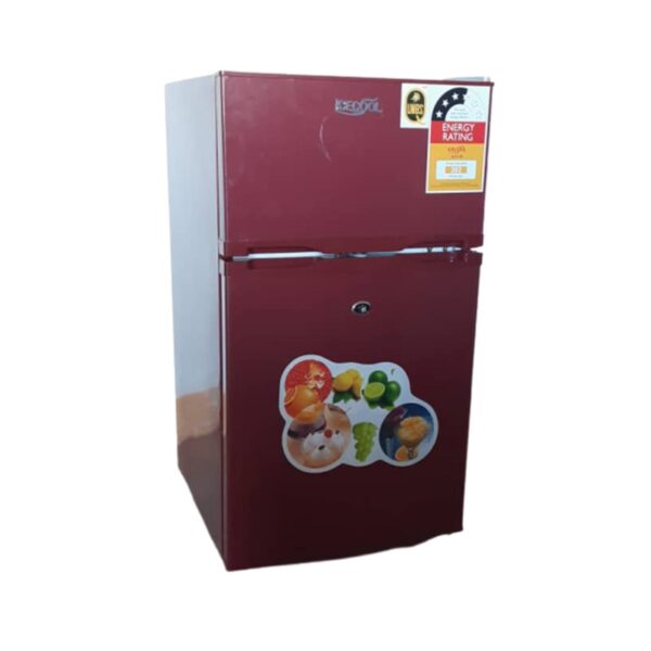 120Litres double door fridge Icecool - red