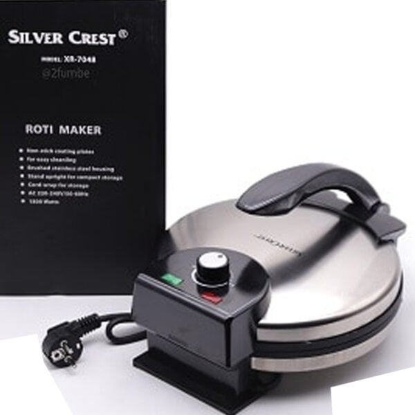 Silver crest Non Stick Electric Chapati Maker,Flat Bread,Tortilla,fulka - Black