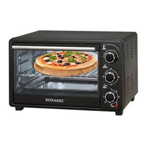 Sonashi Mini Oven 21 Liters 1380W Toaster - Black