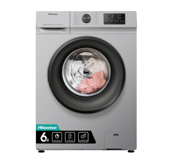 Hisense 6Kg Automatic Front Loading Washing Machine - Silver