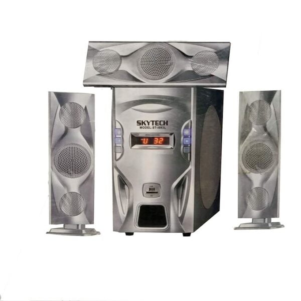 Skytech 3.1 Channel FM/SD Card Multi-media Speaker System - Silver