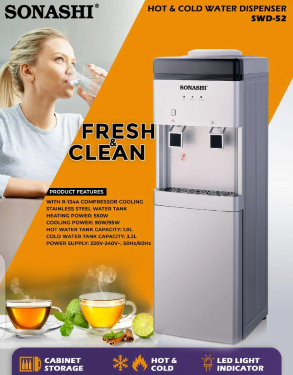 Sonashi Hot and Cold Water Dispenser with Compressor
