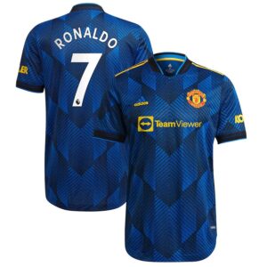 Cristiano Ronaldo Manchester United adidas 2021/22 Third Authentic Player Jersey - Blue