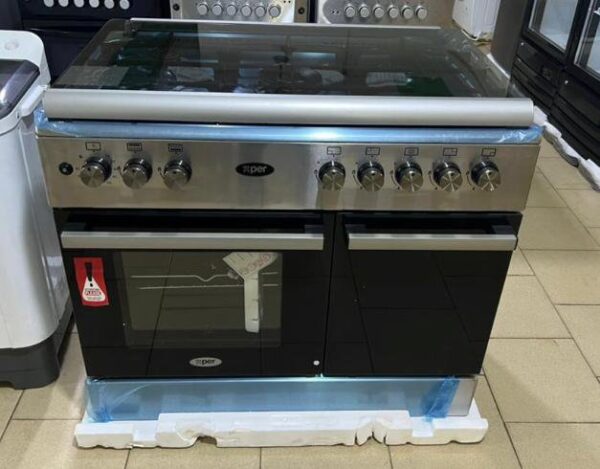 GEEPAS 90x60 Full Gas Cooker Stainless steel  Euro pool burner  Heavy duty - Image 3