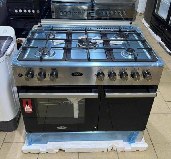 GEEPAS 90x60 Full Gas Cooker Stainless steel  Euro pool burner  Heavy duty - Image 4