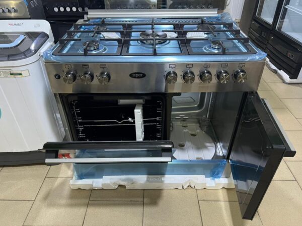 GEEPAS 90x60 Full Gas Cooker Stainless steel  Euro pool burner  Heavy duty - Image 2