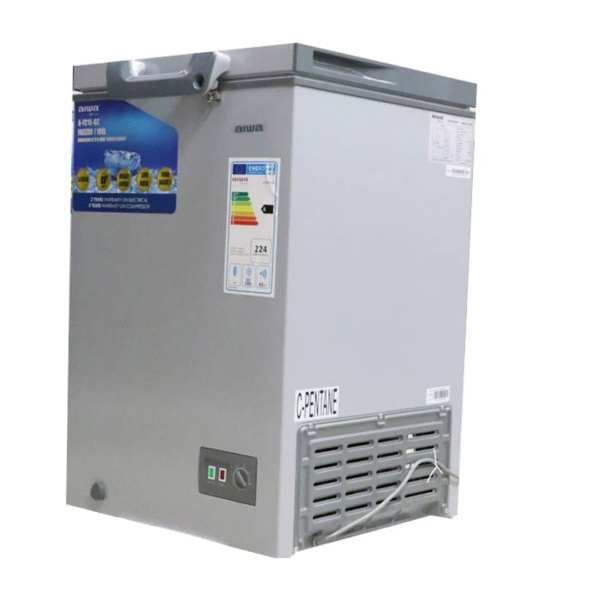 Aiwa 150L Chest Freezer - Silver/Grey - Image 2