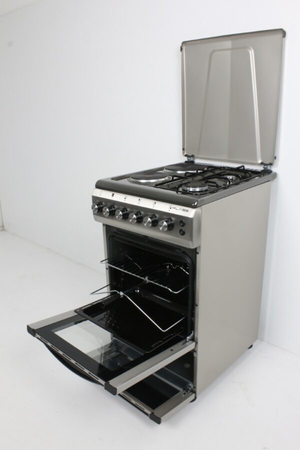 Klass 2Gas + 2Electric 50X60 Cooker With Electric Oven - Grey - Image 3