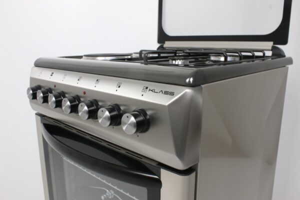 Klass 2Gas + 2Electric 60X60 Cooker With Electric Oven – Grey - Image 3