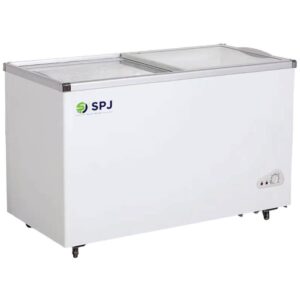 SPJ 470L Showcase Display Chest Freezer – Silver