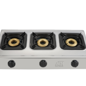 ADH 3 Burner Gas Stove – Silver