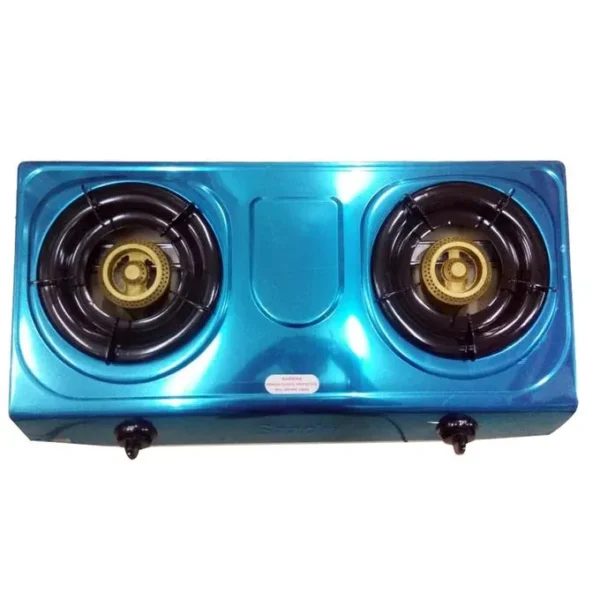 ADH Double Burner Gas Stove – Silver - Image 2