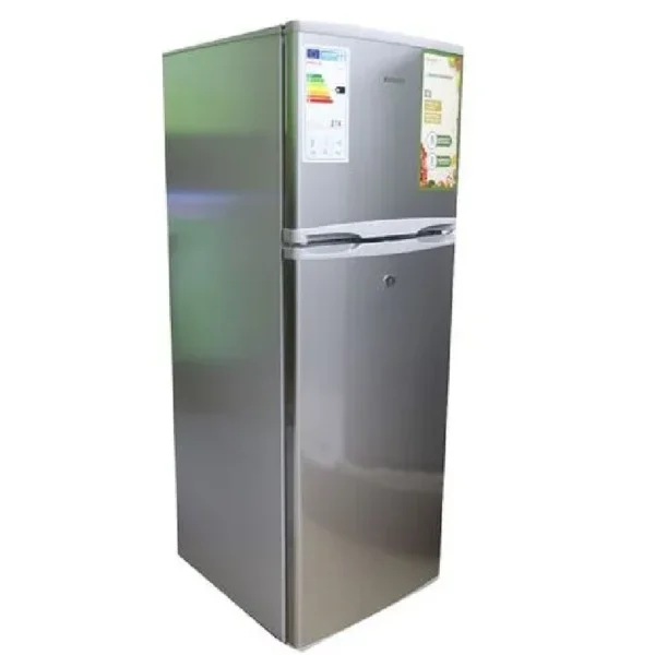 Aiwa 260L Double Door Refrigerator – Silver