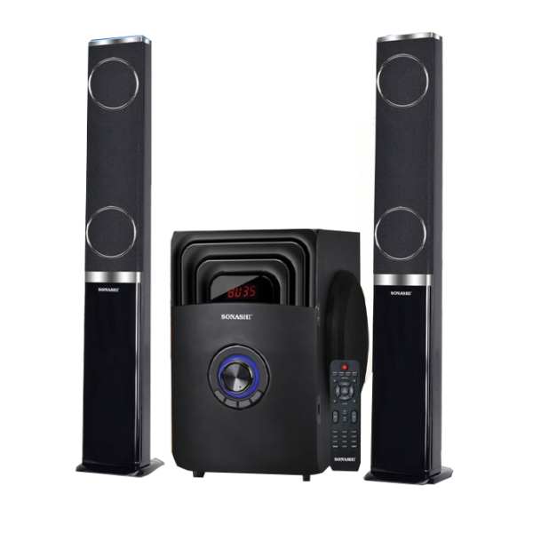 Sonashi Home Theater Speaker System 2.1 Channel With Bluetooth | SHS-2113USRB - Black