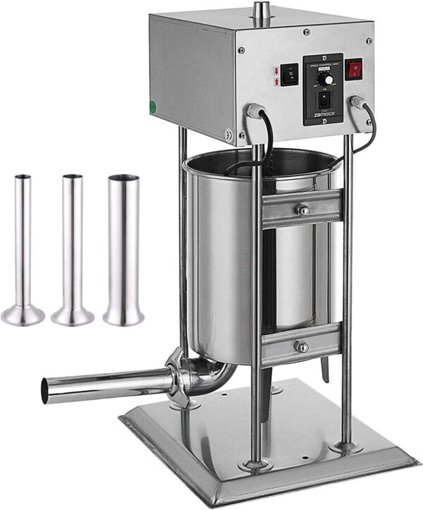 Electric Sausage Stuffer Machine 10 Litres - Silver - Image 2