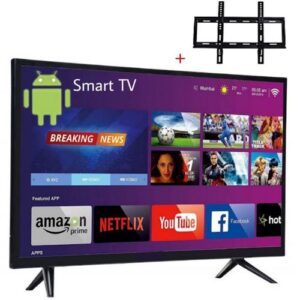 DUBYMAX 43" Class Smart TV, YouTube, Netflix Steaming + Free Wall Mount - Black