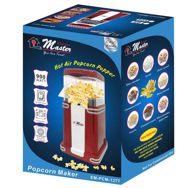 Electro Master Hot Air Popcorn Maker EM PC1277 - Image 2