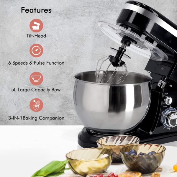 Geepas 5L Stand Mixer, 1000W | Food Mixer - Image 6