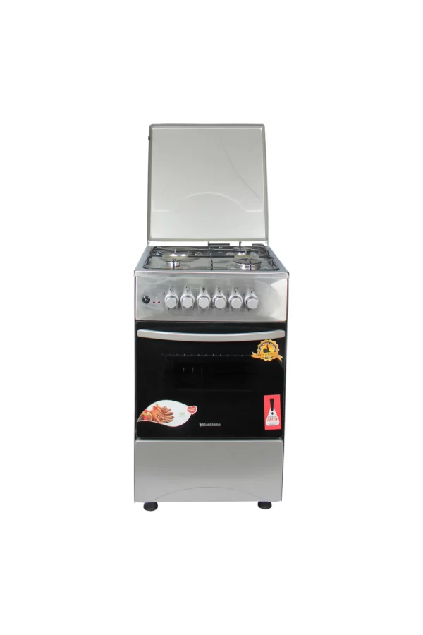 Blueflame Cooker 3gas burners and 1 electric plate, Stainless steel C5031E – I 50x50cm (Inox)