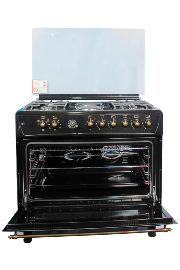 Blueflame Rustic Cooker 4 Gas & 2 Electric 90cm X 60cm FP942ERF – Black - Image 2