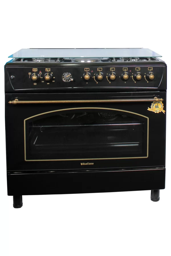 Blueflame Rustic Cooker 4 Gas & 2 Electric 90cm X 60cm FP942ERF – Black - Image 6