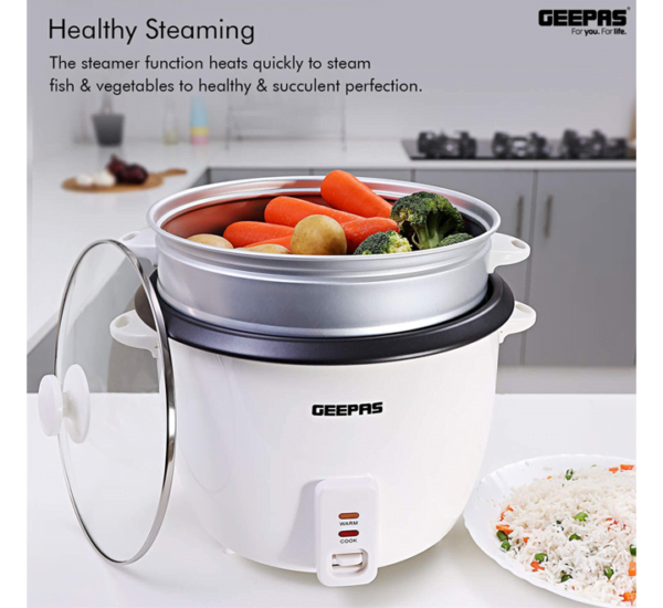 Geepas Rice Cooker & Steamer 2.8L 900W - Image 3