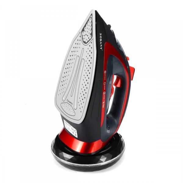 Sokany wireless steam iron EL-9518C, Black / Red