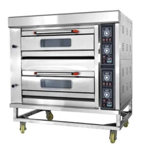 Double Commercial Electric + Gas Combo Oven 4 Trays