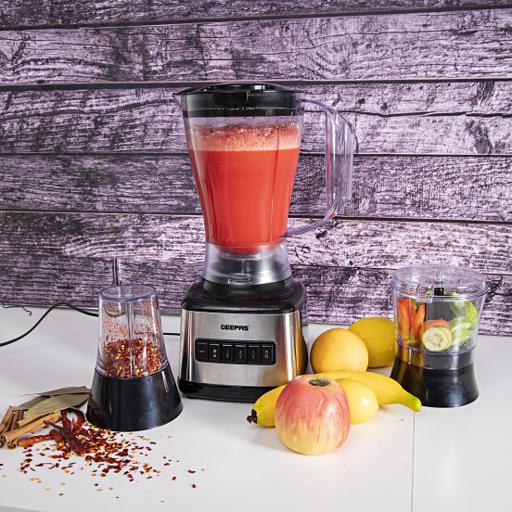 Geepas GSB44017 500W 3 in 1 Stainless Steel Blender