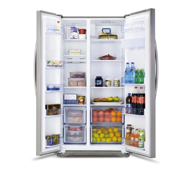 Hisense 560L Side By Side 2 Door Refrigerator - Black - Image 3