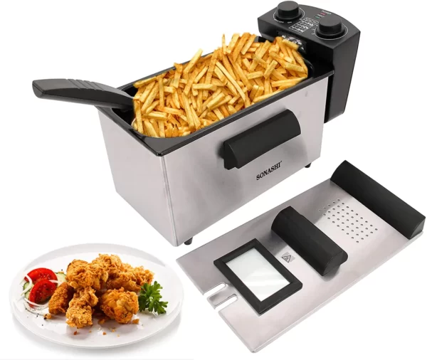 Sonashi Deep Fryer 3L Stainless Steel | SDF-5011 - Image 3
