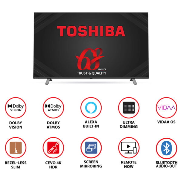 Toshiba 55 inch 4K Ultra HD Vidaa OS Smart TV - Image 5