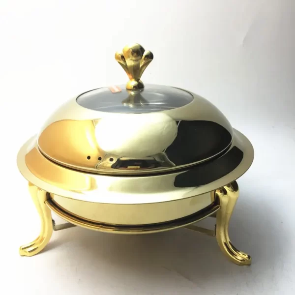 Sizzle Chafing Dish with Gold Stands - Image 2