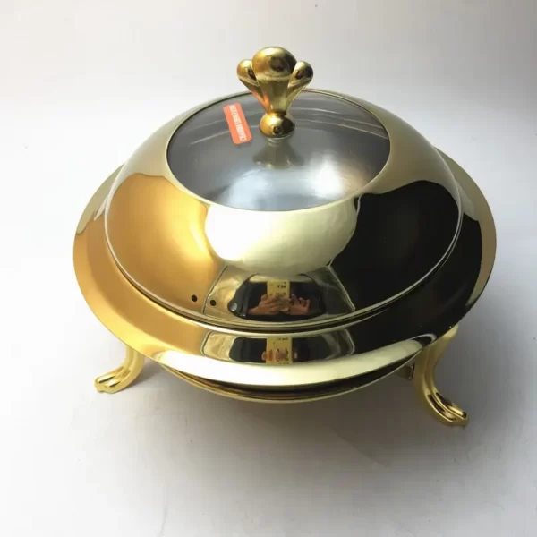 Sizzle Chafing Dish with Gold Stands - Image 5