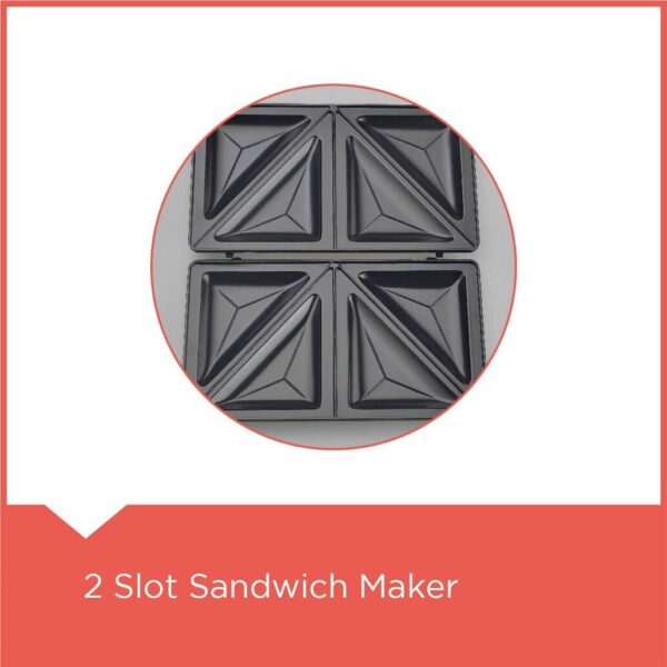 Black+Decker 2-Slot Sandwich Maker with Grill | TS2080 - Image 3