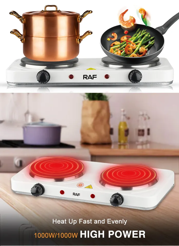 Ηλεκτρική κουζίνα διπλής εστίας RAF | R8020A