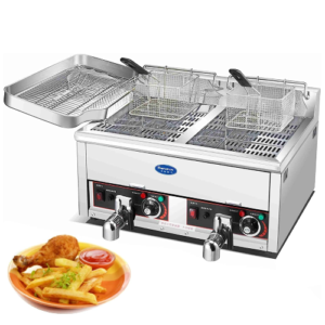 Commercial Electric Double Tank Deep Fryer 24L