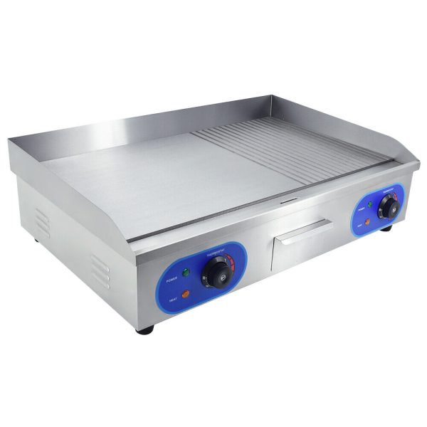 Commercial Griddle Grill Electric Grill Grooved and Flat Top