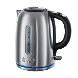 Russell Hobbs 20460 Quiet Boil Kettle, Brushed Stainless Steel, 3000W, 1.7 Litres [Energy Class A]