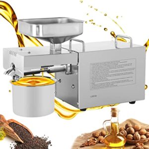 Automatic Oil Press Machine Stainless Steel Commercial Oil Expeller Multi-Functional Home Use Oil Extraction for Peanut Coconut.