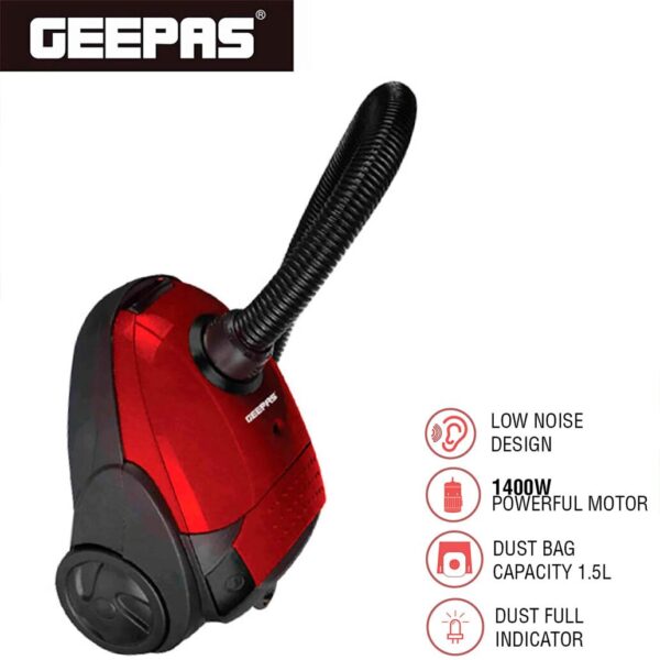 Geepas 1.5L Canister Vacuum Cleaner | GVC2595 - Red