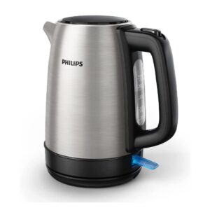 Philips Domestic Appliances Electric Kettle – 1.7L Capacity with Spring Lid and Indicator Light, Stainless Steel, Silver
