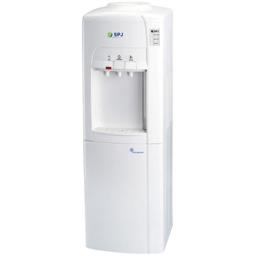SPJ Hot, Normal & Cold 3 Tap Water Dispenser With A Refrigerator Compartment – White