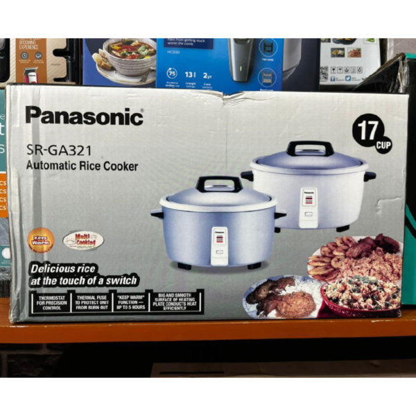 Panasonic 3 Litre Automatic Rice Cooker SRGA321; 5-17 cups, 1025watts