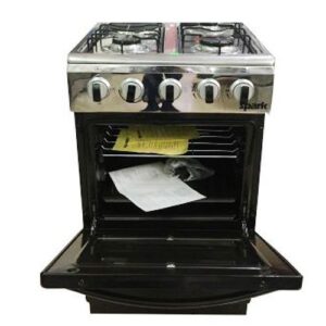 Spark 4 Burner Free Standing Gas Cooker with Gas Oven (50X50cm) – Black
