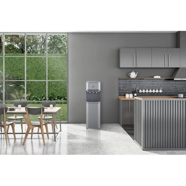 Electrolux Water Dispenser, Top Loading With 3 Water Spouts For Hot, Cold, And Neutral Temperatures And Storage Cabinet 9 L 570 W EQACF1SXSG Grey