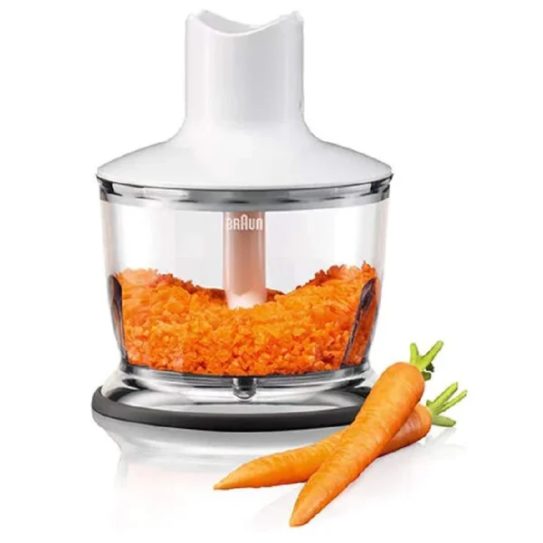 Experience the versatility and power of the Braun MQ3035WH Metal Arm Blender, designed to make your kitchen tasks effortless