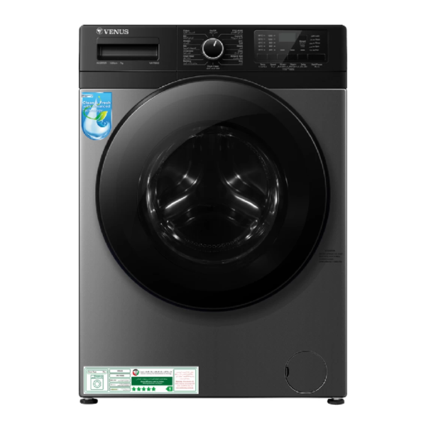 Venus 7kg Fully Automatic Front Load Washer, Inverter Motor, 1200RPM, 14 Programs, VW708SD
