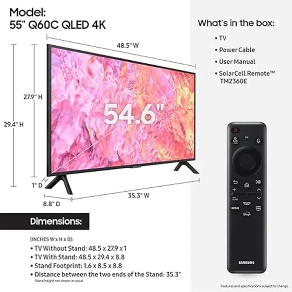 Samsung QLED 55-inch 4K UHD Smart TV